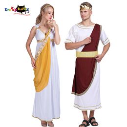 cosplay Mediaeval Women Greek Goddess Dress Cosplay Roman Caesar Knight Robe Men Halloween Costume Adult Carnival Couple Matching Outfitcosplay