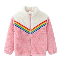 Jackets Boys And Girls Children Fur Jacket Stand Collar Casual Zipper Shirt Long-sleeved Coat Winter Baby Girl Clothes Boy