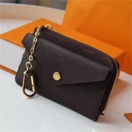 M69431 High quality Card Holder Women Genuine RECTO VERSO Wallet Mini Zippy Organiser Wallet Coin Purse Bag Belt Charm Key Pouch Pochette Accessoires