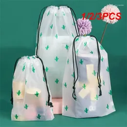 Storage Bags 1/2/3PCS Portable Shoe Organizer Travel Bag Waterproof Transparent Plastic Drawstring Eco