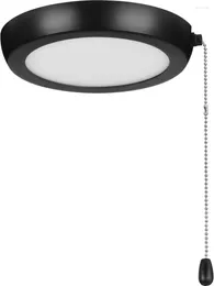 AirPro 1-Light Transitional Integrated LED Edgelit Ceiling Fan Light Kit Matte Black With Opal Shade Fans Chandelier Lig