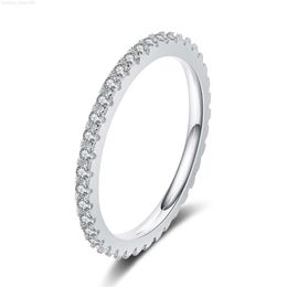 Shining Baguette Moissanite Eternity Ring 925 Sterling Silver Moissanite Engagement Rings For Women