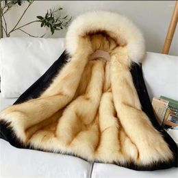 Men's Jackets Winter Jacket Men Imitation Fur Coat Thicken Outerwear Parka High Quality Hooded Detachable Lined Thick Warm Parkas 6XL