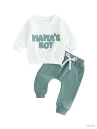 Clothing Sets Baby Boy Winter Clothes Mama Boy Hooded Jacket and Pants Set Infant Toddler Outfit Warm