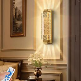 Wall Lamp Operated Wireless Sconce Gold Modern With Remote Control Dimmable LED Lighting Indoor Not Hardwired Battery Powered Fix