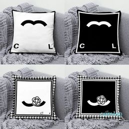designer Luxury Letter pillow High Quality bedding home room decor pillowcase couch chair Black and white car multisize
