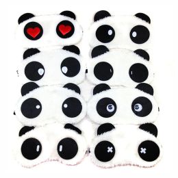 Cartoon Panda Eye Mask Party Favour Plush Sleep Eye Mask Outdoor Travel Portable 10 Colours LL