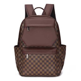 Laptop Shark Men's Backpack Fashion Checker New High Capacity Travel Casual Computer Bag Women School bag Designer Bookbags 231020