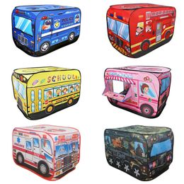 Toy Tents Folding Children's Car Tent Play House Ocean Ball Pool Indoor Toy Fire Ambulance Play House Toy Teepee Tent 231019