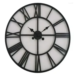 Clocks Accessories Plastic Roman Numeral Analog Open Back Wall Clock Black Digital Decor Alarm Watch Parts Room Decoratio