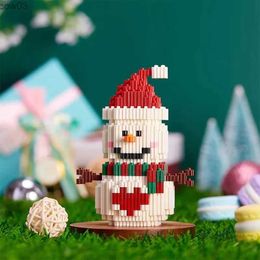 Blocks Santa Bricks Parent Child Game Christmas Decoration Xmas Gift Toys Creative For Boy And Girl Toy Mini Set R231020