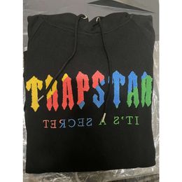 Men's Tracksuits hoodie Trapstar rainbow towel embroidery decoding hooded sportswear men and women suit zipper trousersSMLXL