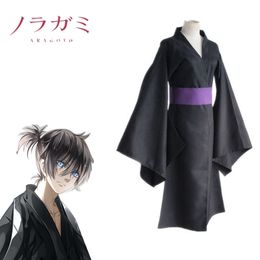 cosplay Yato Kimono Cosplay Noragami Japanese Anime Black Combat Suits Costumes with Coat Girdle Popular Unisex Adults Costumecosplay