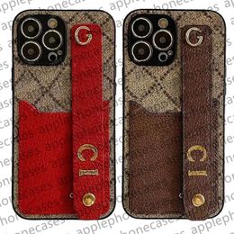 Phone Case Designer iPhone Case Credit Card Holder for iPhone 15 Pro Max Cases Apple 14 Pro Max 13 12 11 Pro 14 Plus 15 Plus Luxury Brand Wrist Strap Cellphone Cases Cover