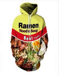 Out Fashion Streetwear 3D HD Druck Casual Rindfleisch Ramenchicken Nudeln Essen Hoodies Sweatshirts Männer Frauen Hoodie Jacke Mantel LMS0984526056