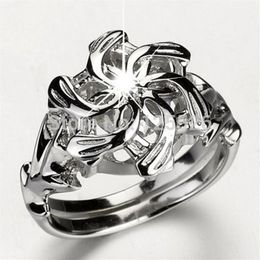 Stunning LOTR The Galadriel Nenya Charm Stone 5A Zircon stone 925 Soild Sterling Silver Lady Wedding Ring Sz 5-11 Gift273Y