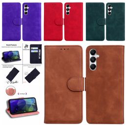 Skin Feel PU Leather Wallet Cases For Samsung A05 A05S A15 Motorola Moto G84 G54 Edge 40 Neo Huawei Honour X5 Plus X6A Xiaomi 13T Pro ID Card Slot Holder Flip Cover Purse