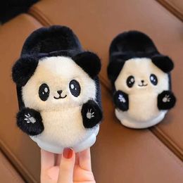 Slippers 2023 New Cute Children's Panda Slippers Comfortable Warm Cotton Shoes Boys Girls Indoor Home Winter Slippers R231020