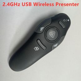 New 2.4GHz USB Wireless Presenter with Light Beam Red Laser Pointers Pen USB RF Remote Control PPT Powerpoint Presentation Page Up/Down