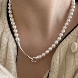 Genuine 925 Sterling Silver Pearl Necklace Natural Freshwater Pearl Choker Necklace For Women Jewellery Trend Gifts