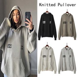 2023 Designer Essentialhoodie Knited Sweater for Men and Women Casual Loose Oversize Essent Hoodies Essentialshirt Hoodie Pullover High Street Fashion C2uc