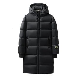 Men's Vests Winter Men Warm Thick Long Down Jacket Coat Mens Hooded Waterproof Black Gold Puffer Casual Windproof Parkas Male 231020