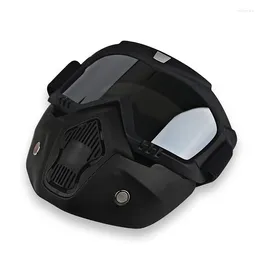 Motorcycle Helmets Goggles With Mask Winter Windproof Warm Riding Outdoor Sport Glasses Off Road Cycling