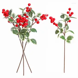 Decorative Flowers Christmas Simulation Red Fruit Branch Fortune Auspicious Living Room El Year Home Table Decoration