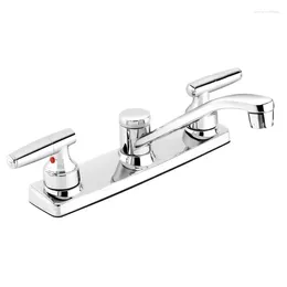 Kitchen Faucets EBU65WCP Low-Arc Two Handle Faucet Polished Chrome For Bathroom