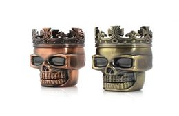 Moedor de fumaça Metal King Skull Tobacco Spice Herb Grinders Crusher7937017