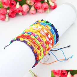 Charm Bracelets Bohemian Brand Bangle Weave Cotton Friendship Bracelet Woven Rope String Bracelets261J Drop Delivery Jewelry Dh4Zh