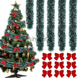 Christmas Decorations 2024 New Christmas Garland Home Party Wall Door Decor Christmas Tree Ornaments Strips with Bowknot Birthday Party Supplies 2M x1020