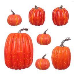 Decorative Flowers 7 PCS Pumpkin Model Ornaments Indoor Decor Halloween Supplies Home Goods Props Party Foam Lovely Figurines Autumn Fall