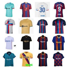 Barcelona Player version soccer jerseyS 19 20 22 23 24 camiseta de futbol ANSU FATI 2023 2024 GRIEZMANN F.DE JONG Maillots de men kids kit full set sock