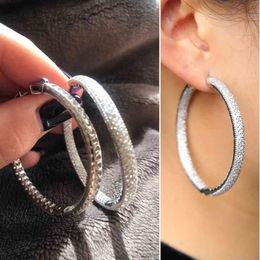 circle 25mm 50mm full cubic zirconia cz hoop earring Classic 2019fashion clasp dainty gorgeous Huggie CZ hoop Jewellery for women LJ274C
