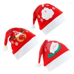 Berets Cartoon Santa Hat Adult Hats Christmas Decorations Holiday Party Outfit Caps For Men Beanies Women Beanie Bonnet Cap