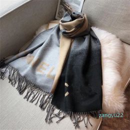 knit scarf set for men women winter wool Fashion designer cashmere shawl Ring luxury plaid size 180*65cm