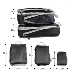 Shopping Bags 3Pcs/set Compressible Travel Storage Bag Portable Large Capacity Suitcase Luggage Packing Cubes