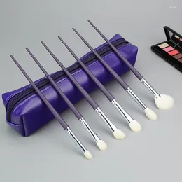 Makeup Brushes Purple 6pcs Eye Set-High Quality Goat Hair Eyeshadow Brush Nose Shadow Highlighter-All