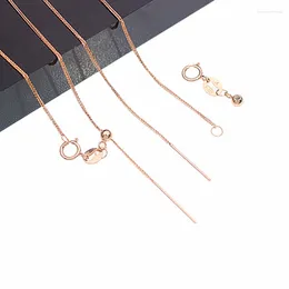 Chains Creative Design 585 Purple Gold Plated 14K Rose In Knit Chain Simple Charm Universal Necklaces Party Accessories