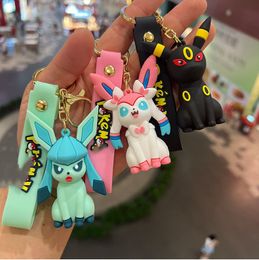 Wholesale in Bulk Kawaii Bulk Anime Car Keychain Doll Charm Key Ring Cute Couple Students Personalised Creative Valentine's Day Gift 8 Style A88 DHL