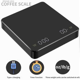 Bathroom Kitchen Scales Built-in battery charging Electronic Scale Built-in Auto Timer Pour Over Espresso Smart Coffee Scale Kitchen Scales 3kg 0.1g Q231020