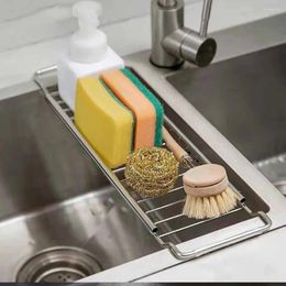 Kitchen Storage Adjustable Drain Drainage Rack Stainless Fruit Vegetable Basket Household Sink Tableware Plate Dish Storager