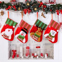 Christmas Decorations Christmas Sock Candy Gift Bag Home Decoration Santa Claus Snowman Elk Sock Christmas Tree Pendant Hotel Mall Festival Gift Decor x1020