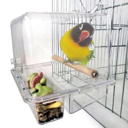 Other Bird Supplies Parrot Feeder Food Bowl Feeding Hanging Pet Cage Mounted Stand Holder Toy