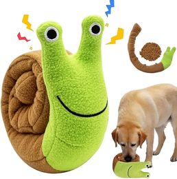 Dog Toys Chews Squeak Pet Sniffing Plush Snails Tibetan Food Molar Puzzle Interactive Cat Toy Feeder Wholsale 231019