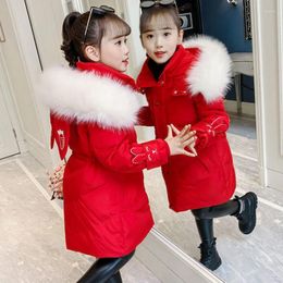 Down Coat Winter Hoodies Outerwear Thick Warm Girl Jackets Teenage Children's Clothes Cotton 7 9 10 11 13 Years Parkas