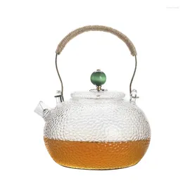 Teaware Sets Glass Pot With Stainless Steel Filter Net Creative Art Nouveau Coffee 750ml Big Of Tea Handle Chinese Kungfu Pots