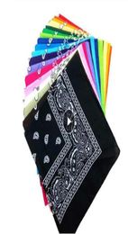 outdoor Bandana Square Scarf 55cm55cm Black Red Paisley Headband Printed Yo4373482