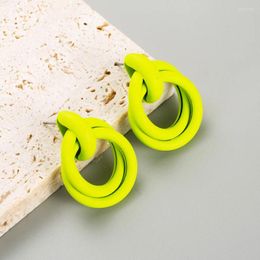 Stud Earrings Bright Colours Cool Multiple Small Circle For Women Korean Jewellery Fashion Party